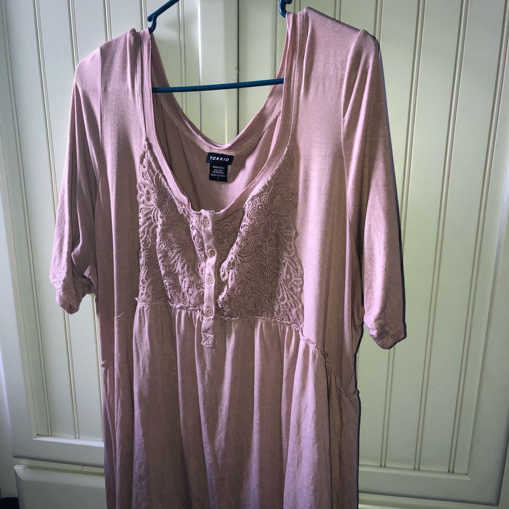 Half sleeve high/low top